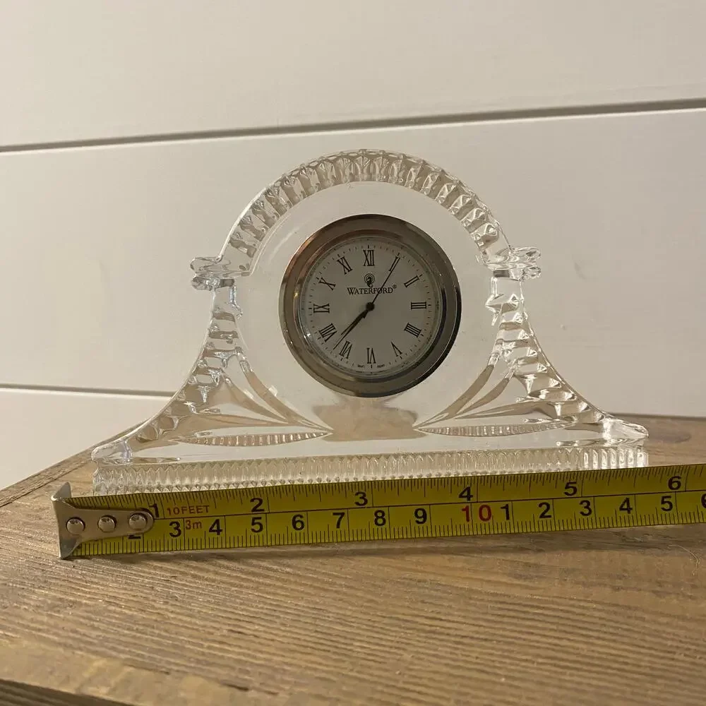 Vintage Waterford Devenish Small Crystal Clock Mantel Piece Decor
